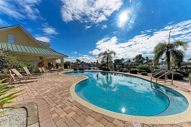 view of pool with a patio area