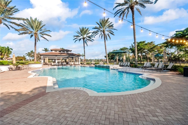 view of pool with a patio area