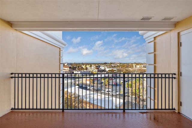 balcony with visible vents