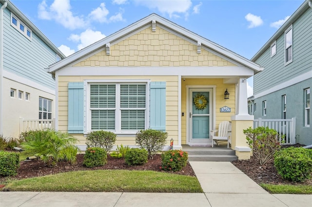 bungalow-style house featuring a porch