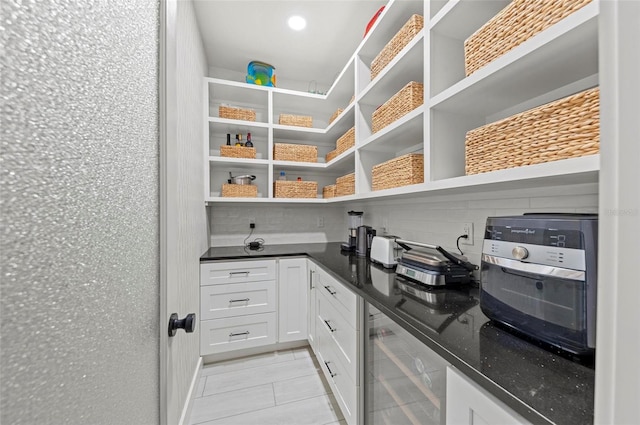 pantry with beverage cooler