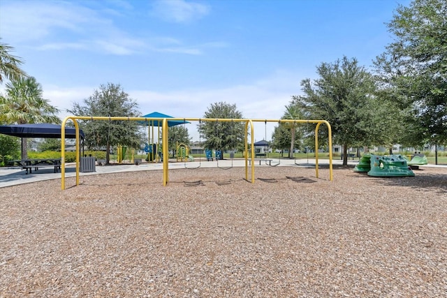 view of jungle gym