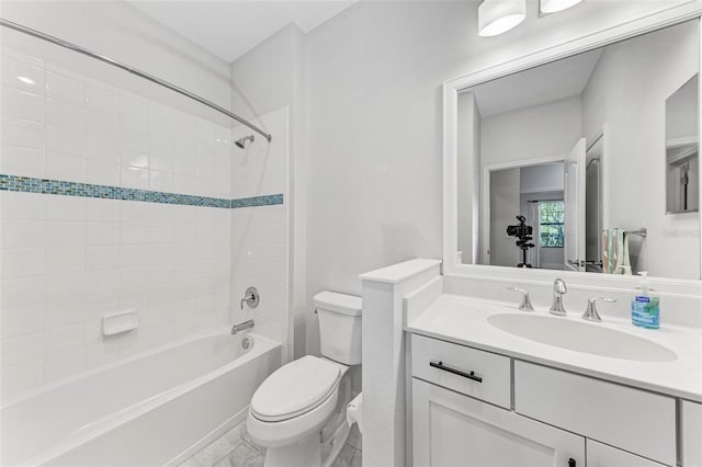 1269 Backspin Dr, Englewood, FL 34223 - bathroom featuring vanity, toilet, and  shower combination