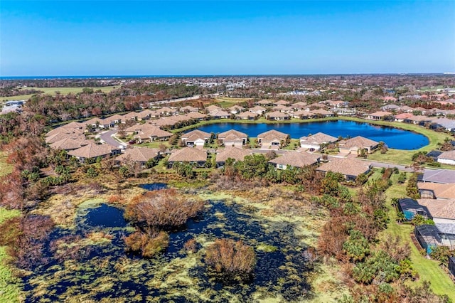 1269 Backspin Dr, Englewood, FL 34223 - bird's eye view featuring a residential view and a water view