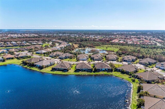 1269 Backspin Dr, Englewood, FL 34223 - bird's eye view featuring a residential view and a water view