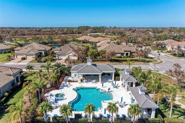 1269 Backspin Dr, Englewood, FL 34223 - drone / aerial view featuring a residential view