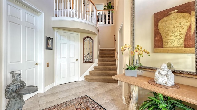 view of tiled entryway