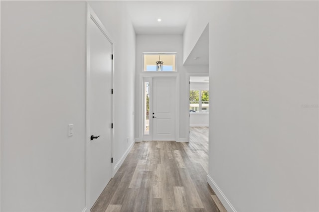 interior space featuring light hardwood / wood-style floors