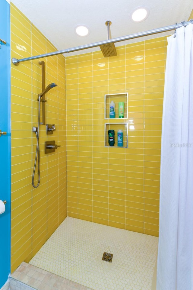 bathroom with walk in shower