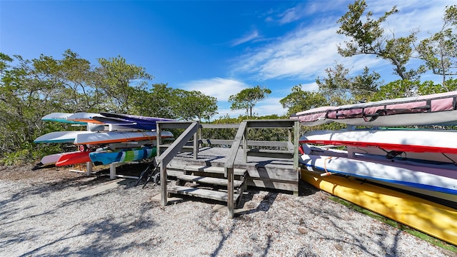 view of dock area