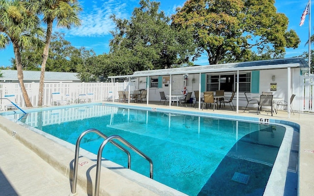 view of pool with a patio