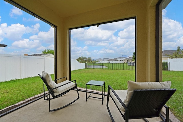 view of sunroom / solarium