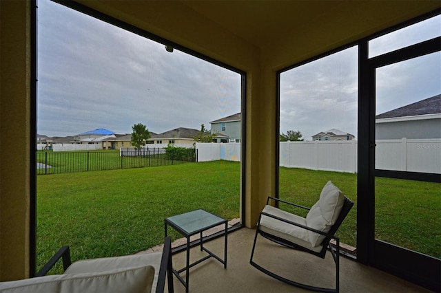 view of sunroom