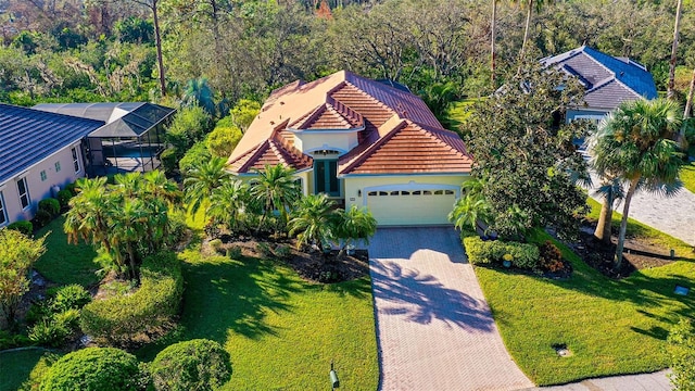 21 Bayhead Ln, Osprey, FL 34229 - view from above of property with a heavily wooded area