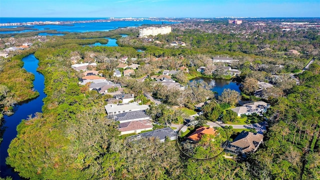 21 Bayhead Ln, Osprey, FL 34229 - aerial perspective of suburban area with a large body of water