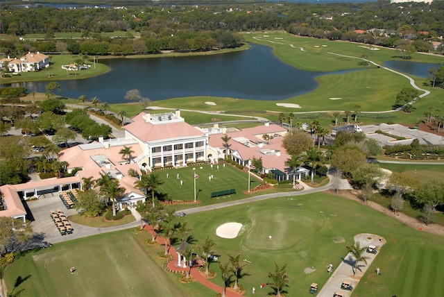 21 Bayhead Ln, Osprey, FL 34229 - aerial overview of property's location featuring a large body of water, a golf club, and a tree filled landscape
