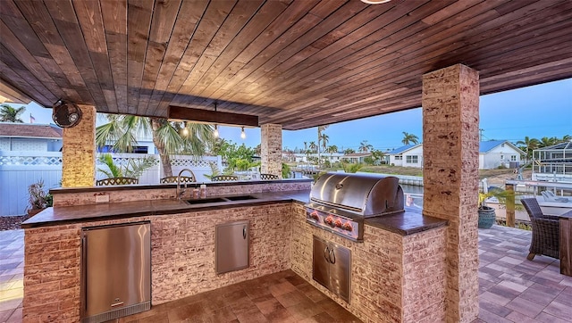 view of patio featuring a grill and area for grilling