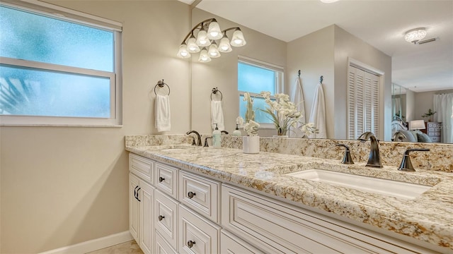 bathroom featuring vanity