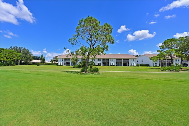 view of community with a lawn