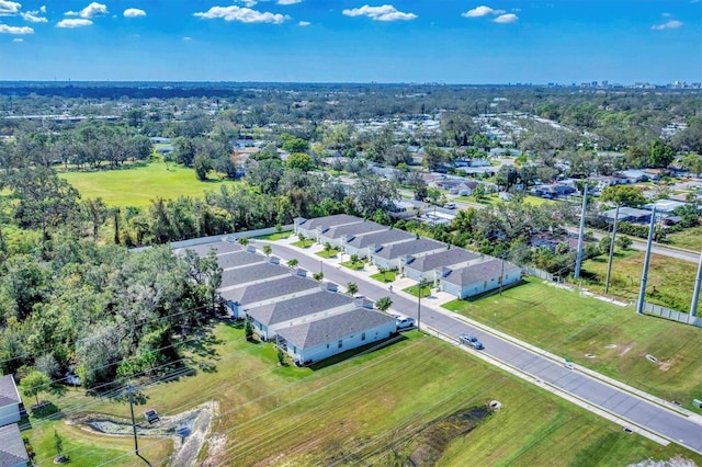 drone / aerial view with a residential view