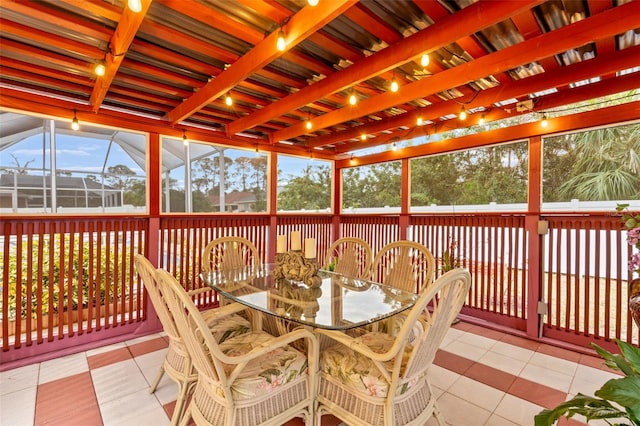 view of sunroom