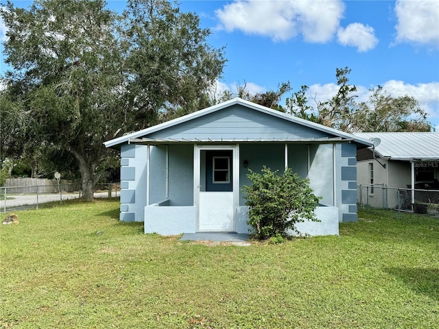 exterior space with a lawn