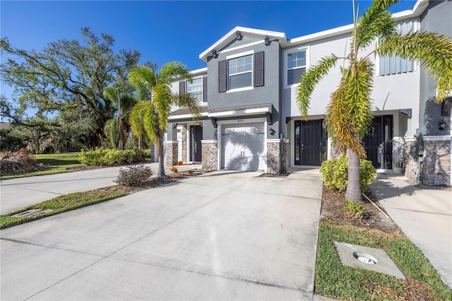 view of front of house featuring a garage