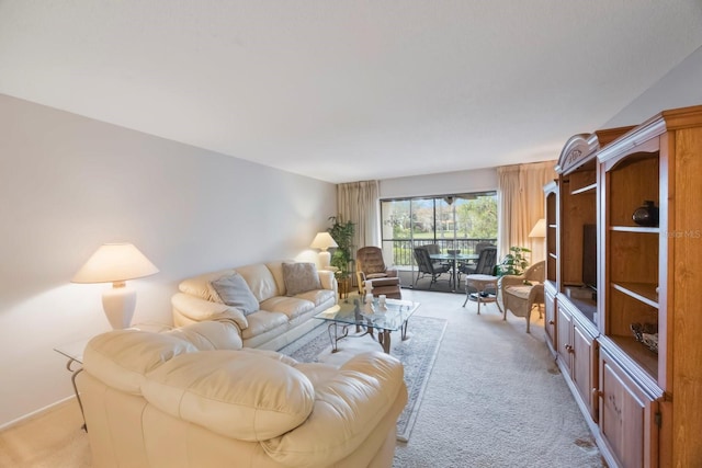 view of carpeted living room