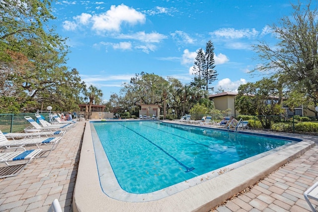 view of pool with a patio area