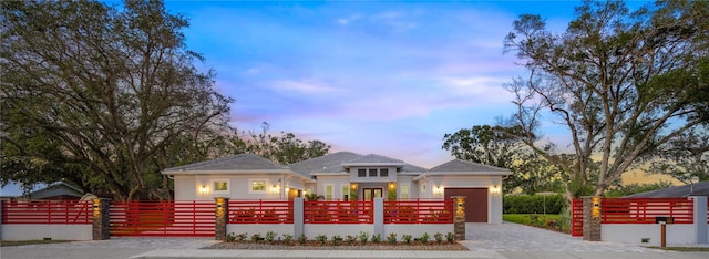 view of front of house featuring a garage