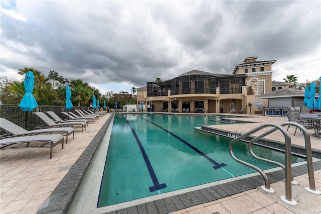 view of pool with a patio area