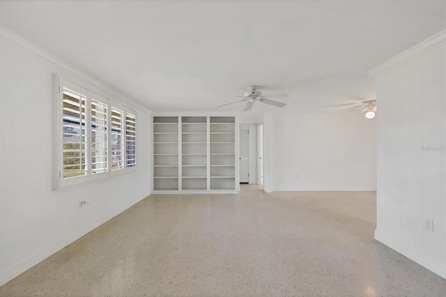 empty room with crown molding