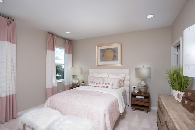 15165 Shady Palms Ln, Nokomis, FL 34275 - bedroom featuring light colored carpet, baseboards, and recessed lighting