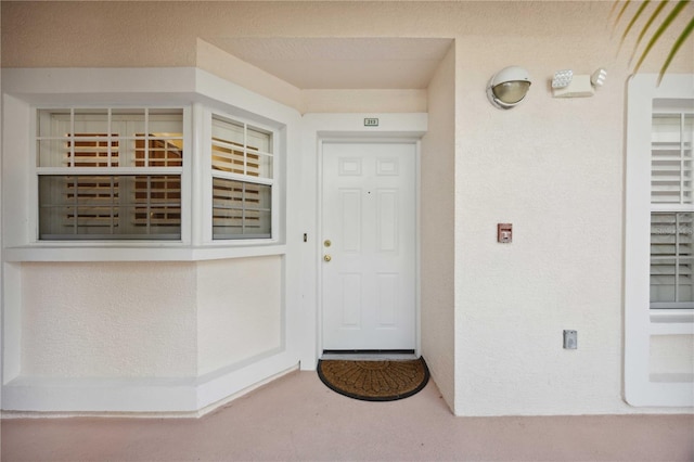 view of doorway to property