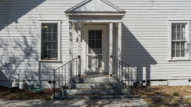 view of doorway to property