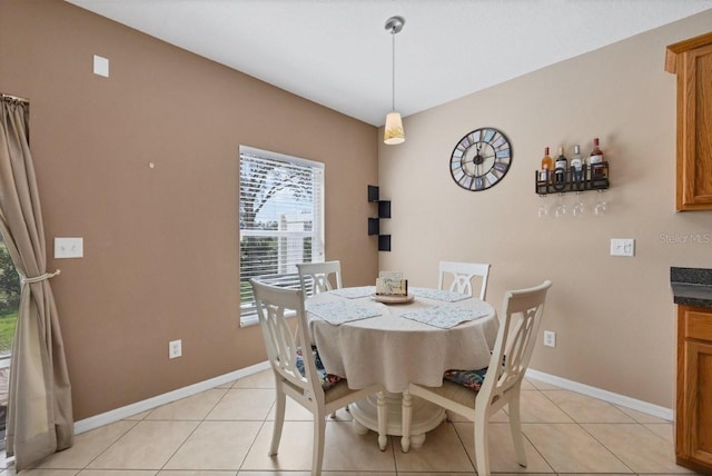 view of tiled dining space