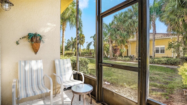 view of sunroom