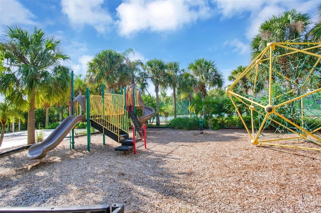 view of jungle gym