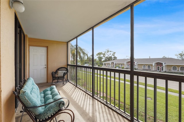 view of sunroom