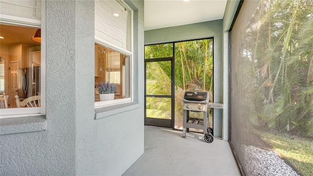 view of sunroom