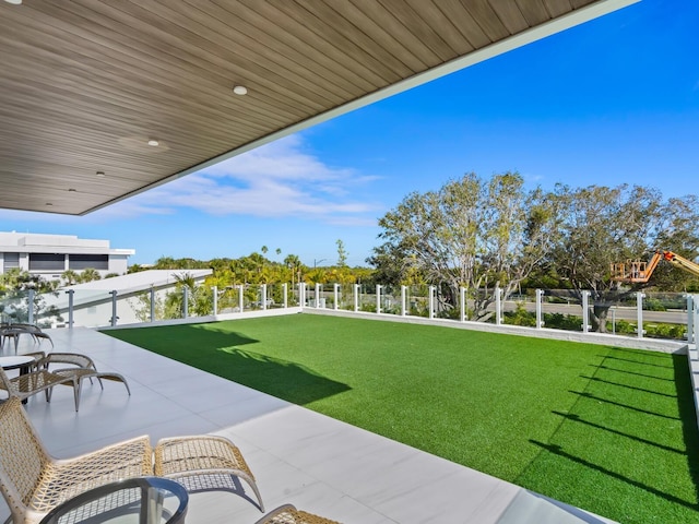 view of yard with a patio