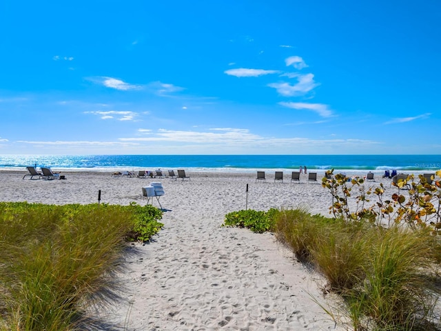 property view of water with a view of the beach