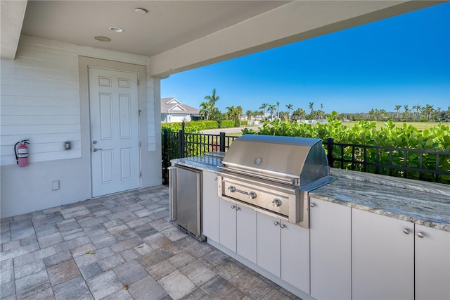 view of patio featuring area for grilling