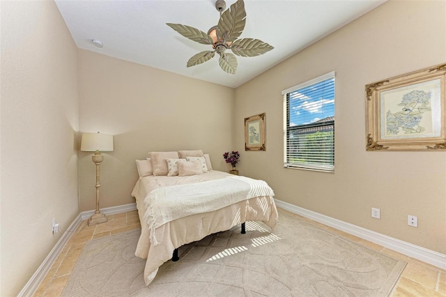 bedroom with ceiling fan