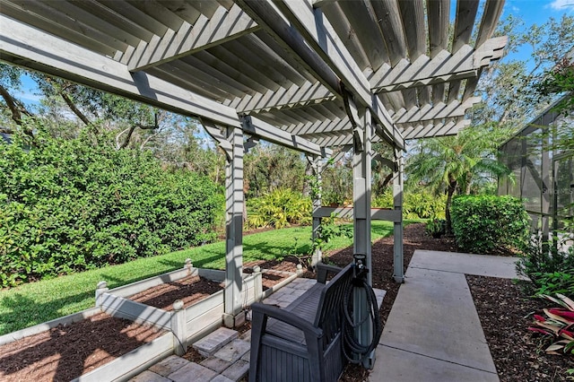 view of patio / terrace with a pergola