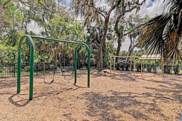 view of jungle gym