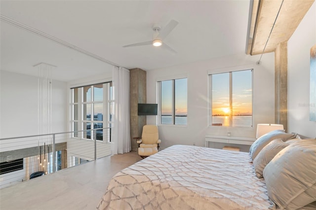 bedroom with ceiling fan