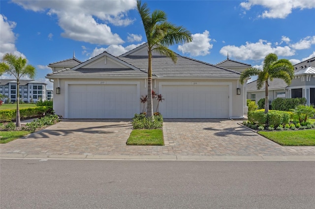 view of front of home featuring a garage