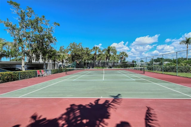 view of tennis court