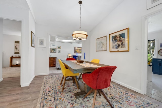 dining room featuring light wood-type flooring